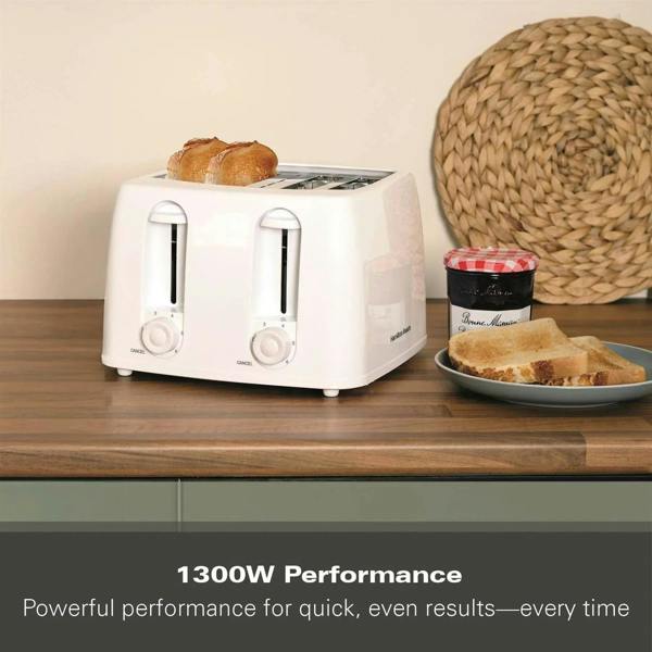 Hamilton Beach Essentials 4 Slice Toaster - White