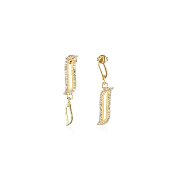 Wave Symphony Earrings CZ - Lila Rasa