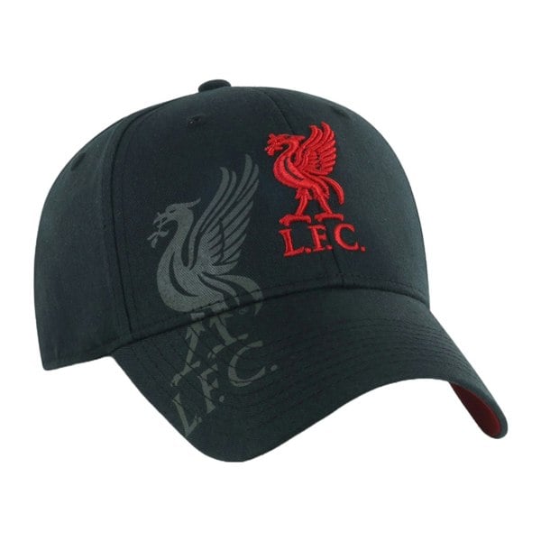 Liverpool FC Unisex Adult Obsidian Crest Baseball Cap - Black