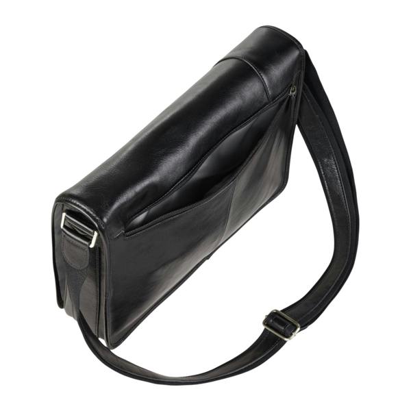 Infinity Leather Genuine Leather Laptop Satchel Messenger Shoulder Bag - Astor