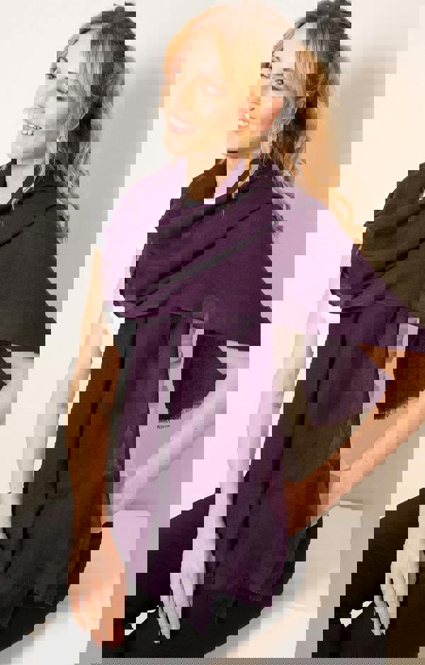 Alie Street London Aurielle Silk Wool Scarf - Imperial Purple