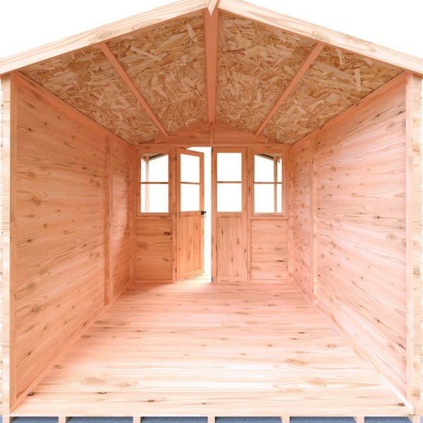 Shire Houghton(Vallance) 7x7 12mm interlock Clad wooden Summerhouse - Best Shed