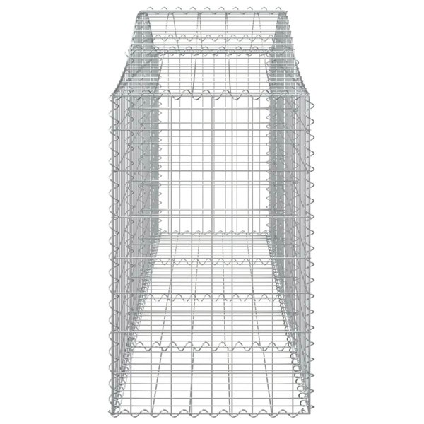 Berkfield Arched Gabion Basket 200x50x80/100 cm Galvanised Iron