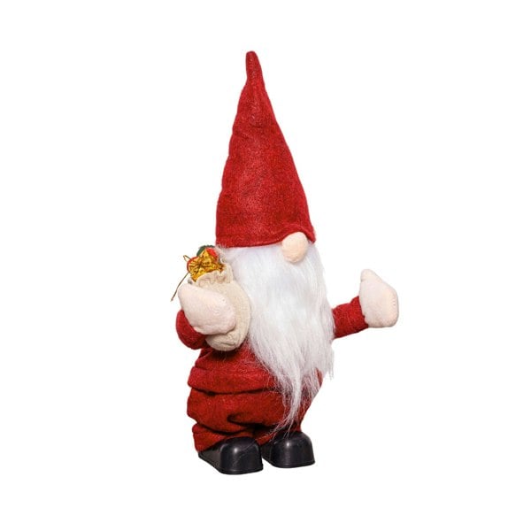 Samuel Alexander 28cm Battery Operated Musical Walking Christmas Gonk Decoration in Red