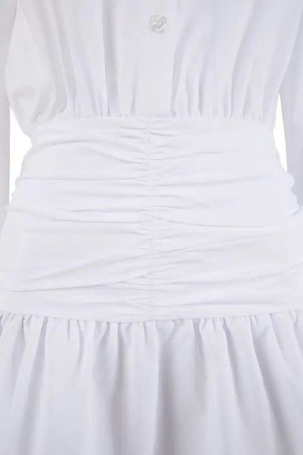 WOVCOR Mini Poplin Woven Dress with Waist Detail