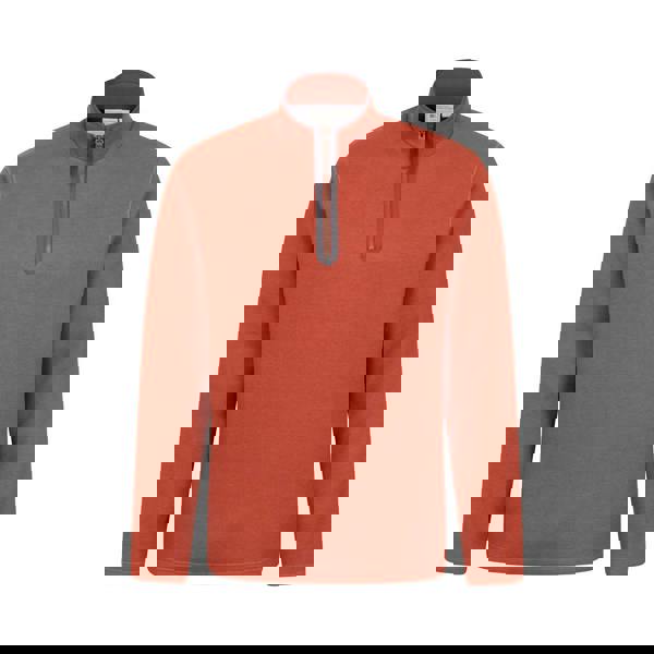 Mountain Warehouse Mens Beta Contrast Zip Top - Rust