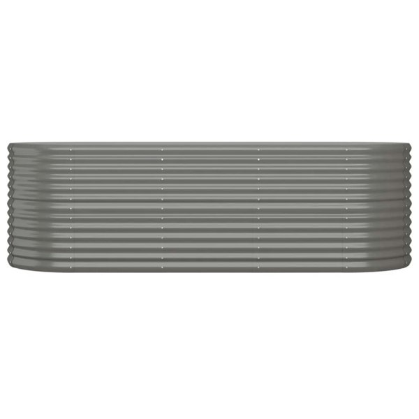 Berkfield Garden Raised Bed Powder-coated Steel 224x80x68 cm Grey