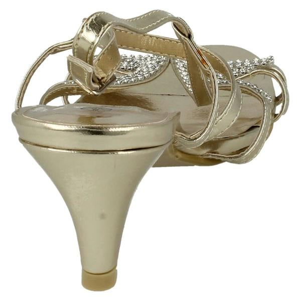 Anne Michelle Ladies Anne Michelle Diamante Detail Cross Over Heels
