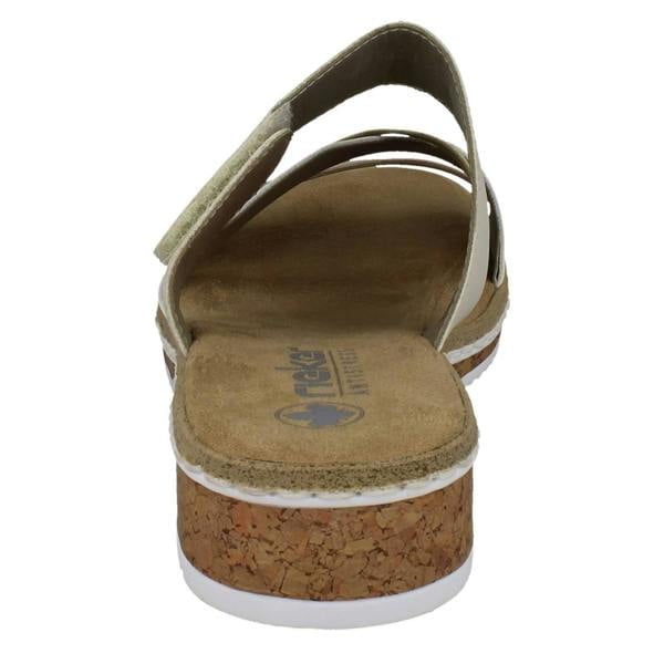 Rieker Ladies Rieker Wedge Heeled Strappy Mule Sandals V3652