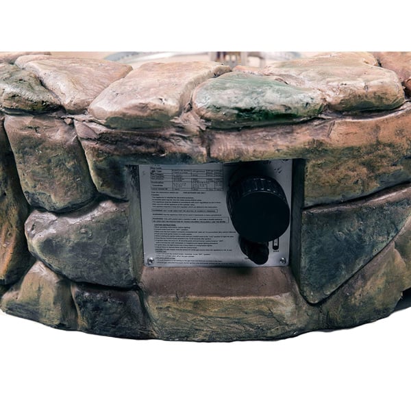 Centurion Supports Fireology KALUYA Bronze Lavish Garden and Patio Gas Fire Pit with Eco-Stone Finish - Fully Assembled