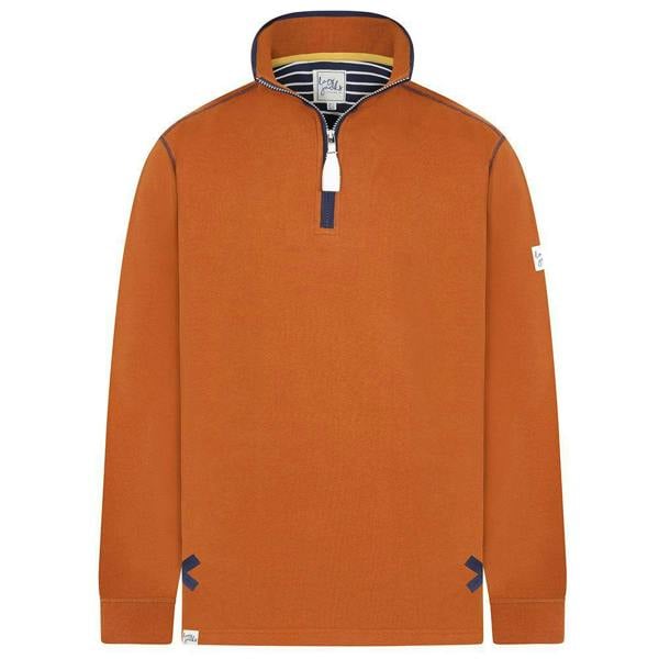Lazy Jacks Womens/Ladies Quarter Zip Sweatshirt - Orange - 