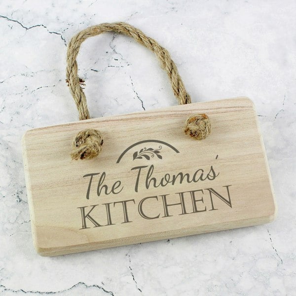 Personalised Memento Company Personalised Kitchen Wooden Sign