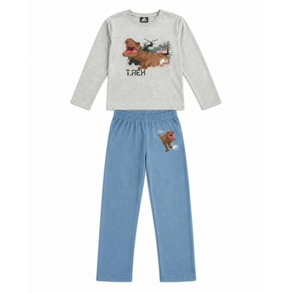 Onomato! Jurassic World Boys T-Rex 100% Cotton Pyjama Set 11-12 Years Grey