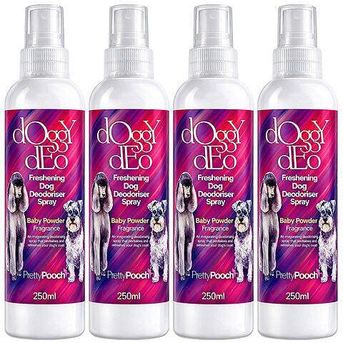 Pretty Pooch Dog Deodoriser Spray Perfume 1000ml - Baby Powder - Freshening Dry Shampoo Spray for Dogs