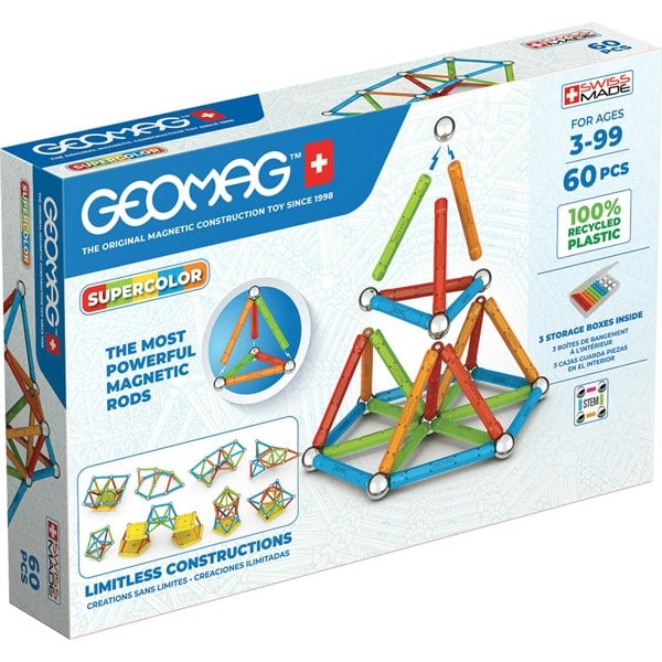 Geomag Magnetic Supercolor - 60 Pieces