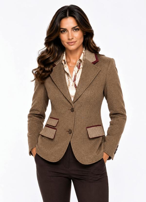 THE ASCOT HERRINGBONE CONTRAST BLAZER - Claudio Lugli Shirts