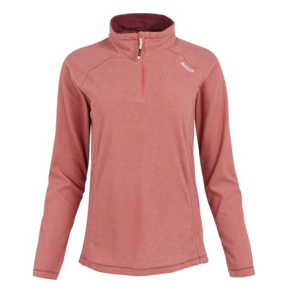 Regatta Great Outdoors Women's Montes Half Zip Fleece Top - Mineral Red/Dusty Rose