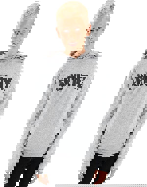 Fortnite Boys Grey Logo Print Hoodie [dis]