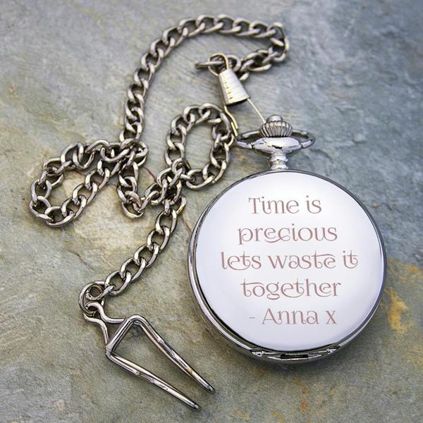 Personalised Silver Classic Pocket Watch