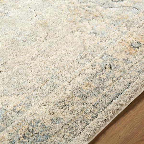 Livabliss Avellino-Vintage Grey Beige Blue Traditional Boho High Pile Rug
