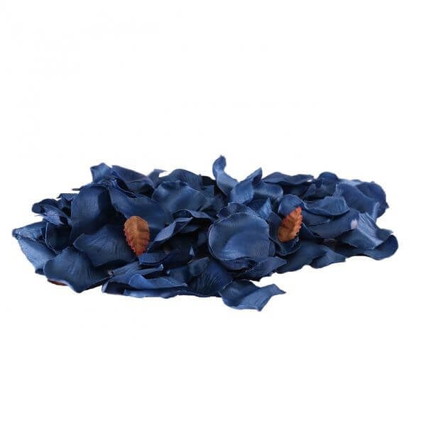 Navy faux flower petals
