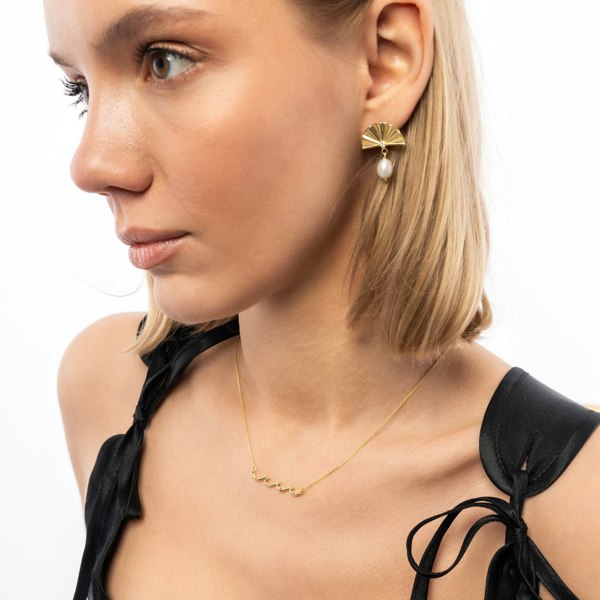 Spero London Fine Diamond Sterling Silver Pearl Drop Fan Earrings
