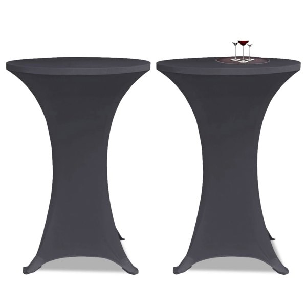 Berkfield Stretch Table Cover 2 pcs 70 cm Anthracite