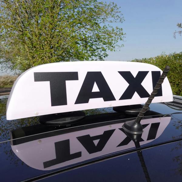 Taxi Roof Sign Illuminated Vacuum Mounted Ideal for Glass & Aluminium Signage Display Board - Light Up