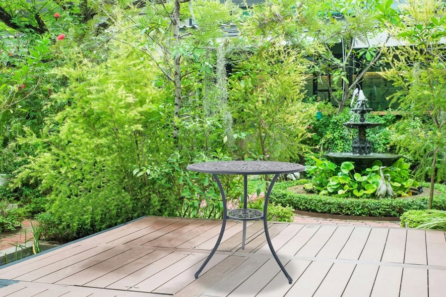 Centurion Supports POSITANO Garden and Patio Grey Cast Aluminium Bistro Table