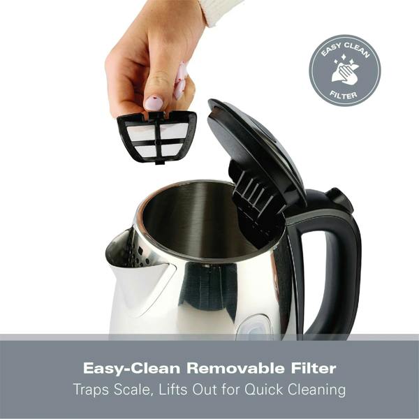 Hamilton Beach Rise Stainless Steel 1.7L Kettle - Polished