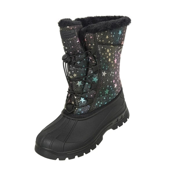 Mountain Warehouse Childrens/Kids Whistler Adaptive Stars Snow Boots - Jet Black