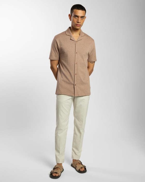 Steel & Jelly Diamond & Dot Jacquard Short Sleeve Shirt