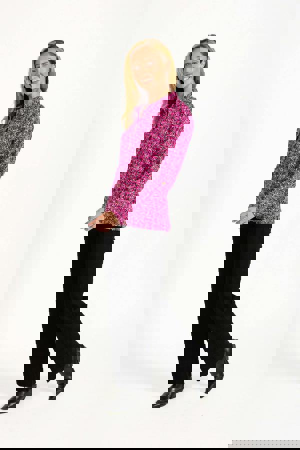 Leaf Print Cotton Shirt