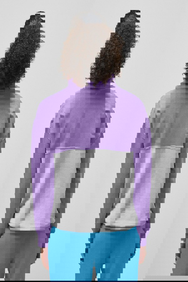 ENORSIA Colour Block LS High Neck Sweatshirt