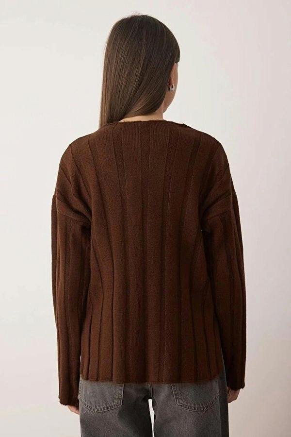 WOVCOR Soft Textured Loose Fit Knit Sweater