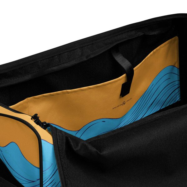 Anchor & Crew Deep Waves Pattern Weekender Duffle Bag