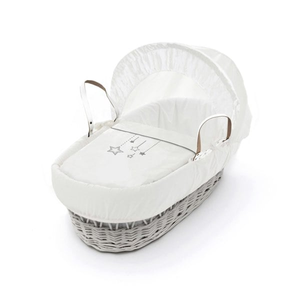 Kinder Valley White Wish Upon A Star White Wicker Moses Basket