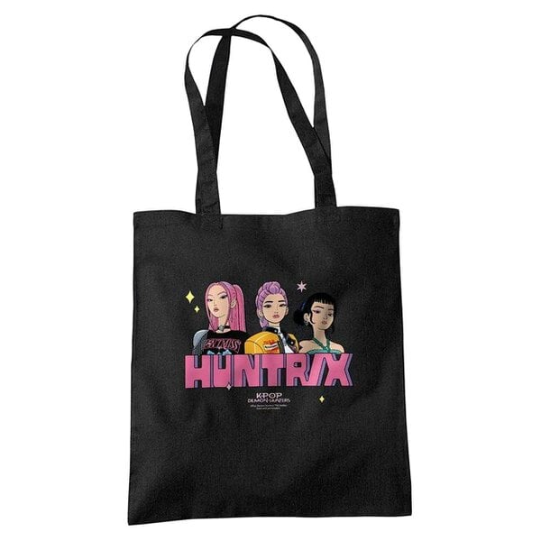 K-Pop Demon Hunters Huntrix Blocky Glam Reusable Tote Bag - Black