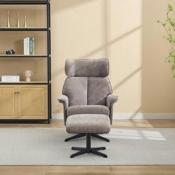 Oldbury Swivel Chair with Footstool