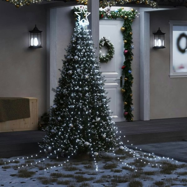 Berkfield Christmas Tree light 320 LEDs Cold White 375 cm