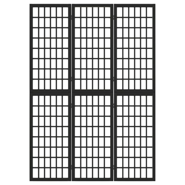 Berkfield Folding 3-Panel Room Divider Japanese Style 120x170 cm Black