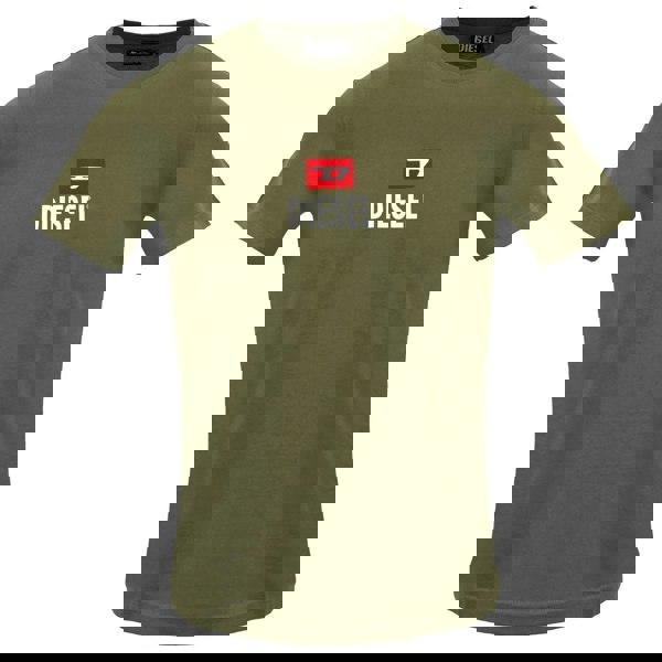 Diesel Just Small New D Logo Green Deep Depths T-Shirt