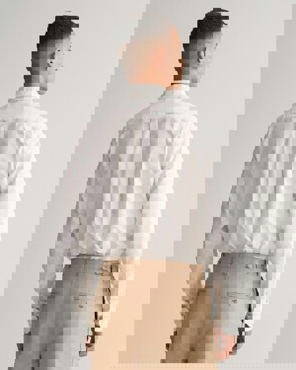 GANT Mens Regular Fit Long Sleeve Oxford Shirt - 110 White