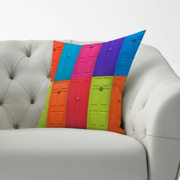 Warren Reed Colourful English Doors Cushions