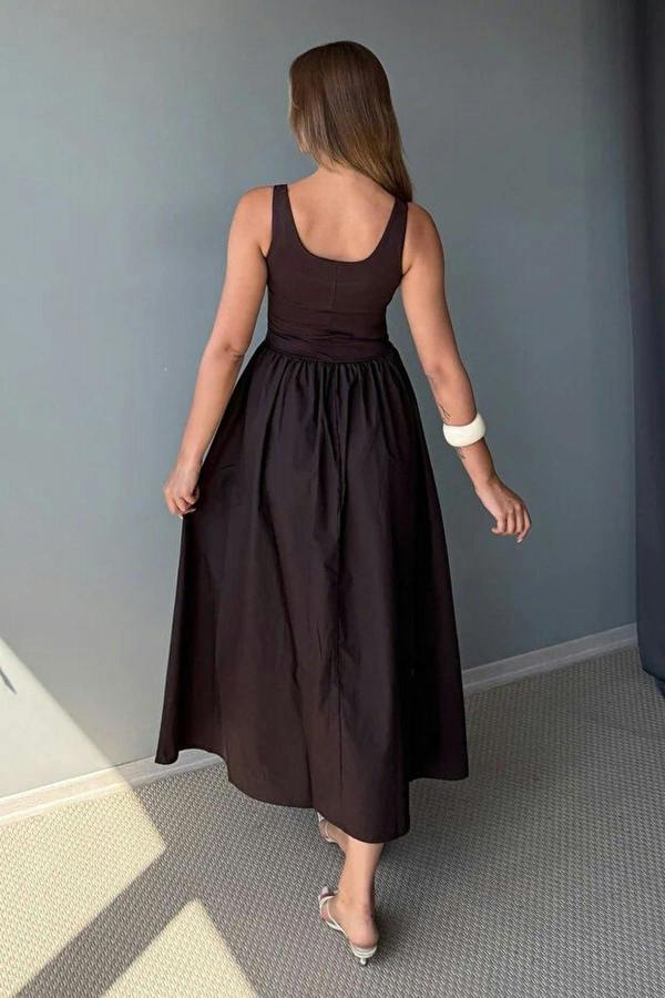 WOVCOR Woven Skater Maxi Dress