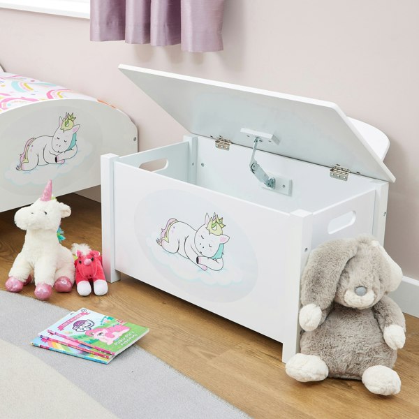 Liberty House Toys Kid’s Wooden Unicorn Toy Box