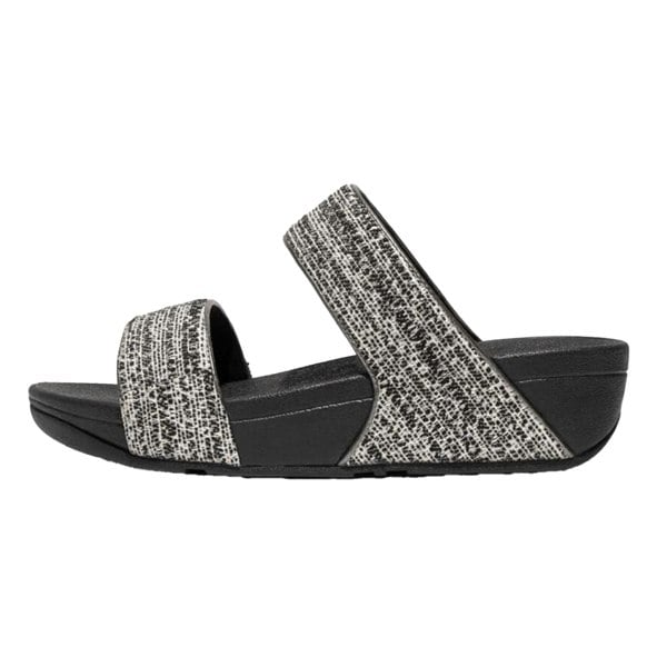 Fit Flop Women's Lulu Shimmer Weave Sliders - Black
