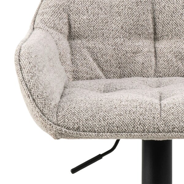 Wyld Haus Buttonfern Set of 2 Beige Diamond Upholstered Swivel Bar Stool
