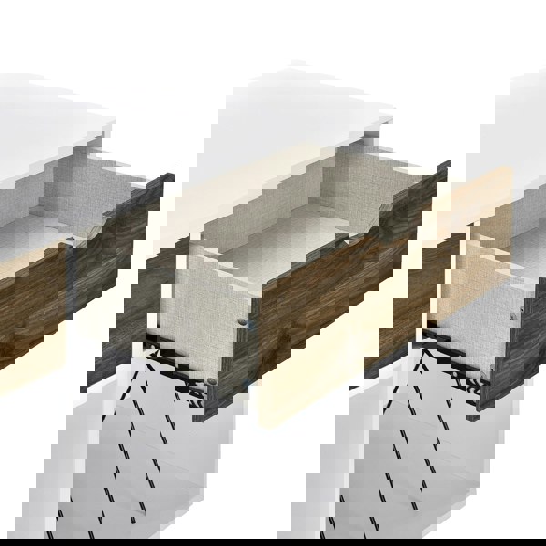 Dorel Home Concord Turntable Stand with 2 Drawers White / Oak Look