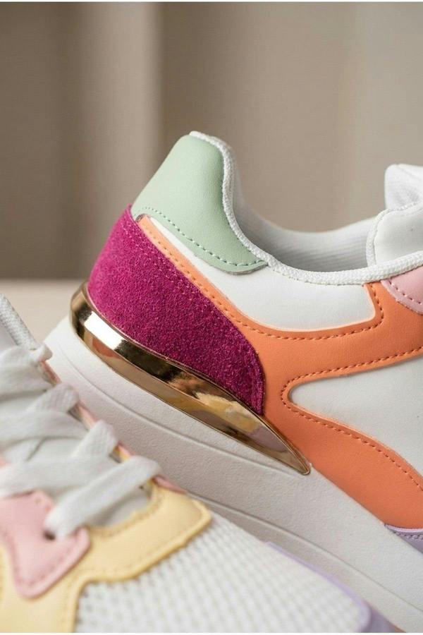 Amber Womens Chunky Platform Trainers - Pink